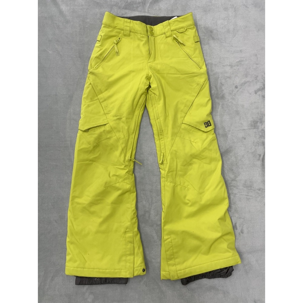 DC Snowboard Ski Pants Youth L Yellow 10K Waterproof Insulated